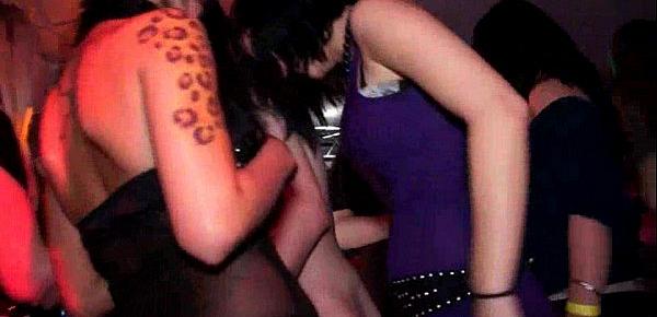  Lustful women relax on dance night party